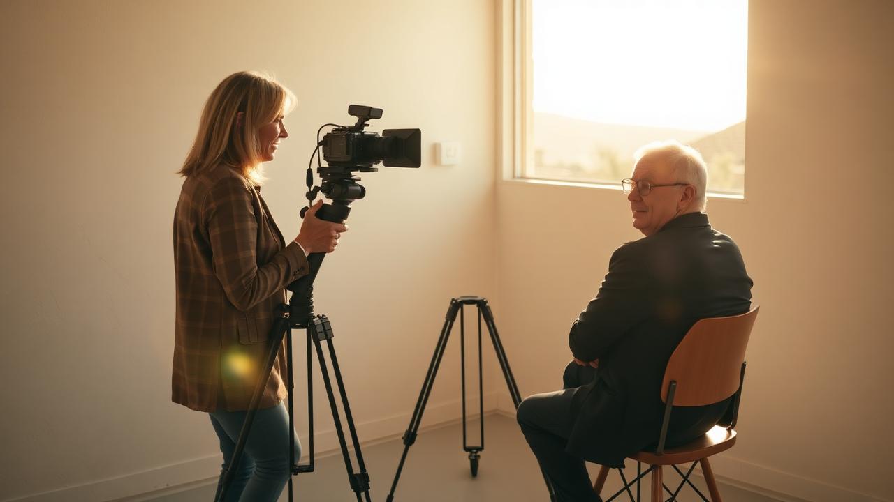 Maricopa Lifestyle Magazine reporter filming a video interview